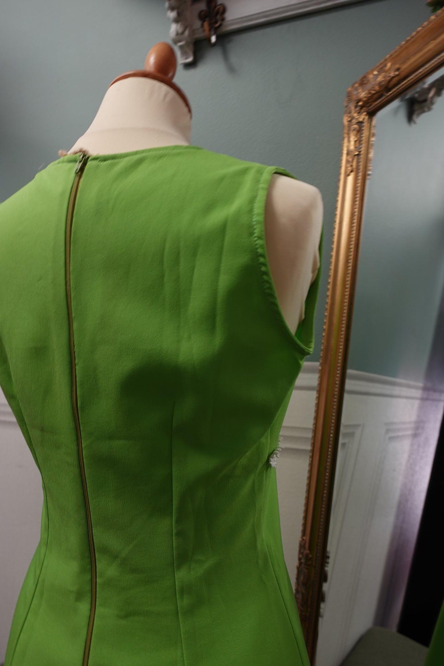 : Robe mini pop – Vert Pomme Vintage 1960s/70s