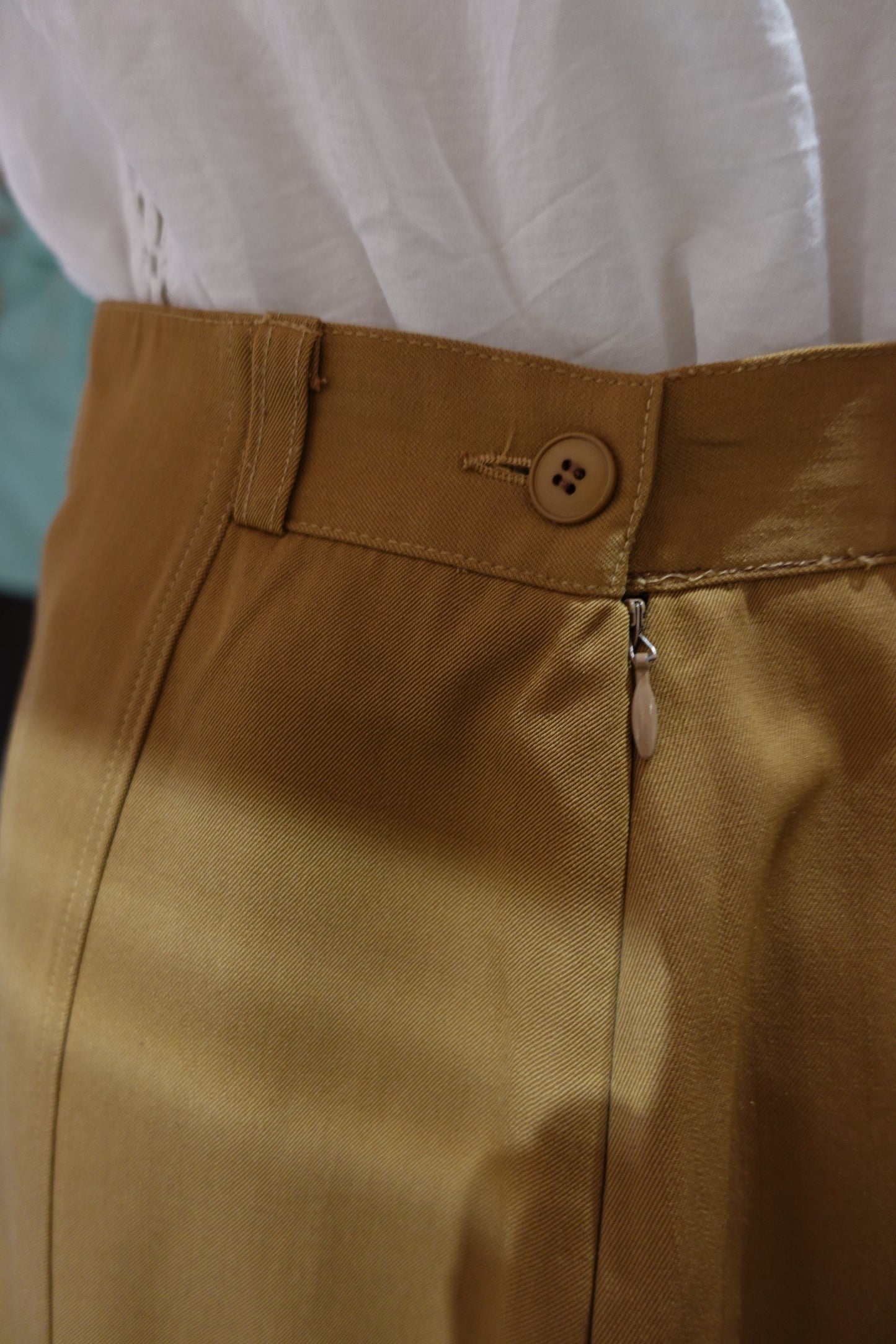 La Jupe Évasée en Laine "Maison Rodier" – Camel