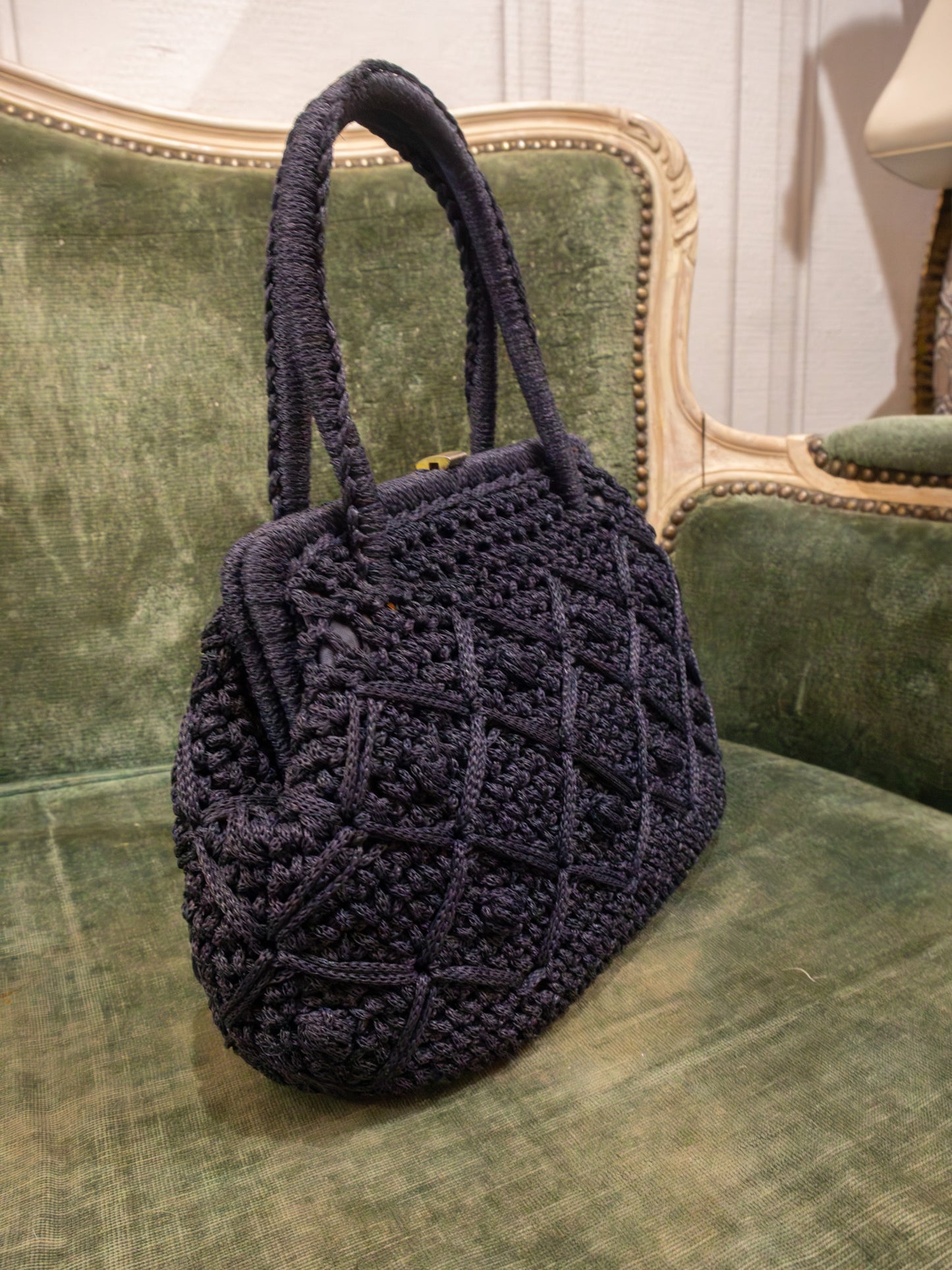 Petit Sac à Main Structuré "Le Parisien" — Noir Vintage