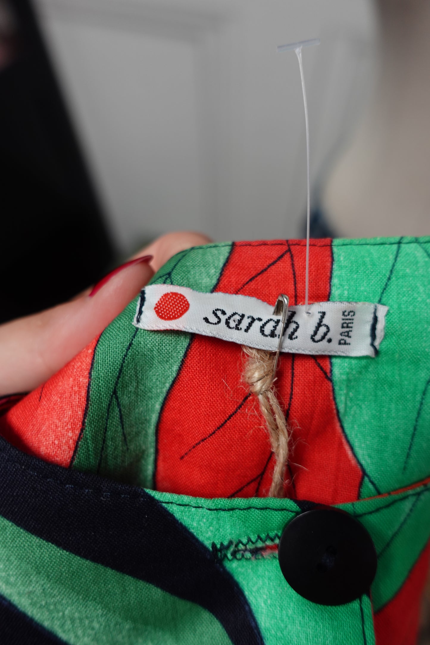 Veste-Chemise Vintage Tropicale – Sarah B. Paris (Fabriquée en France)