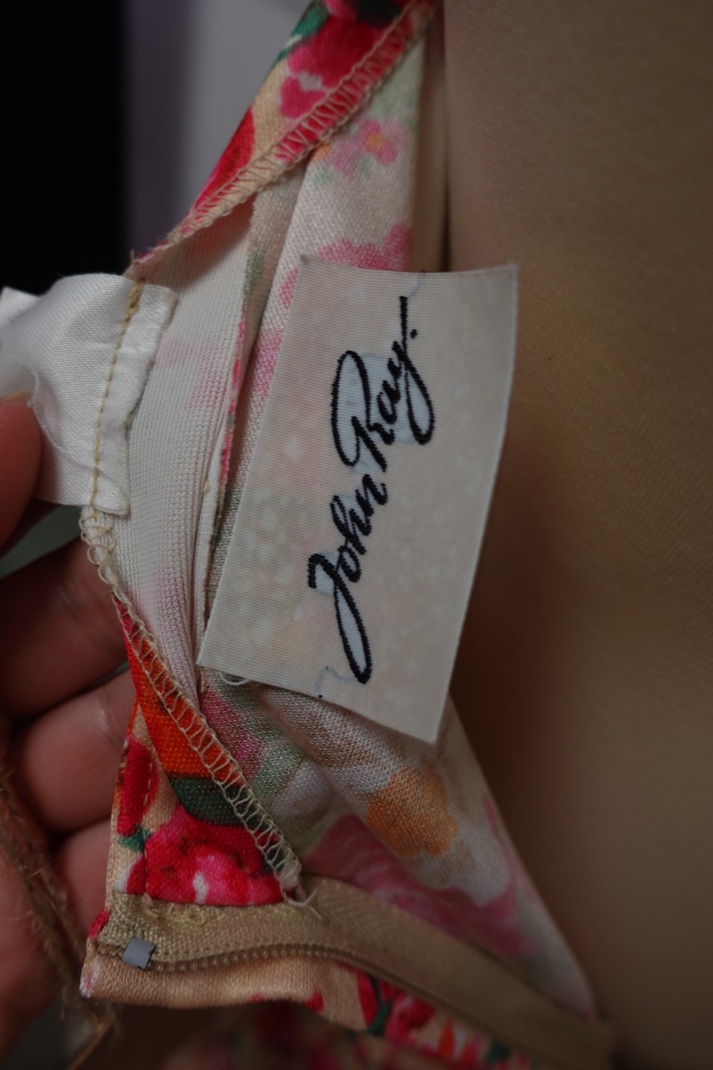 Robe midi dos nu plissée – Imprimé Floral John Rag Vintage