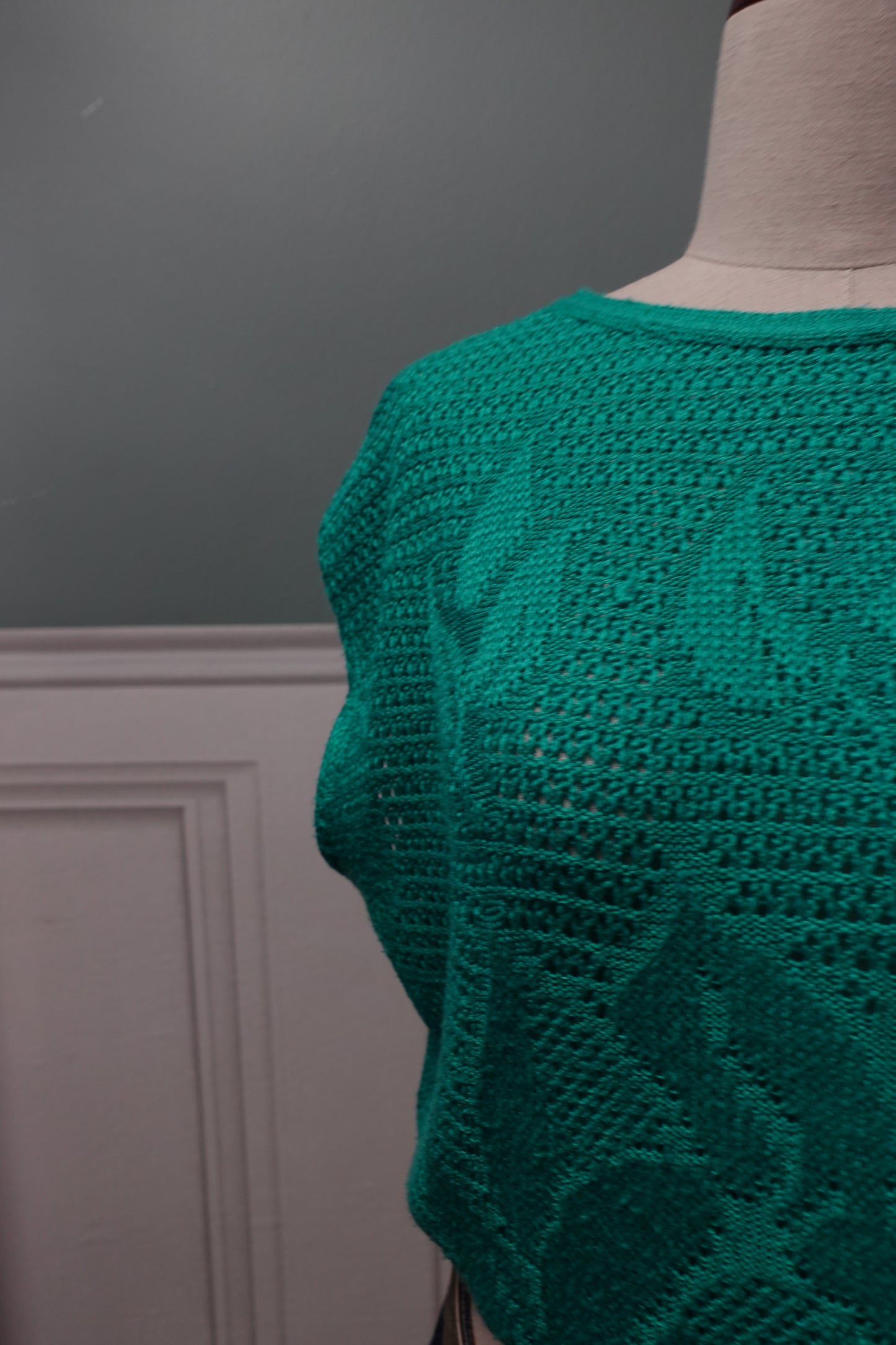 Top sans manches en maille tricotée "Menthe" – Vert Éclatant