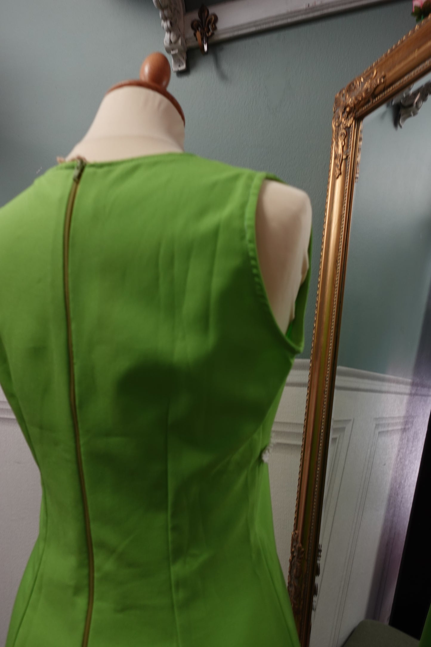 : Robe mini pop – Vert Pomme Vintage 1960s/70s