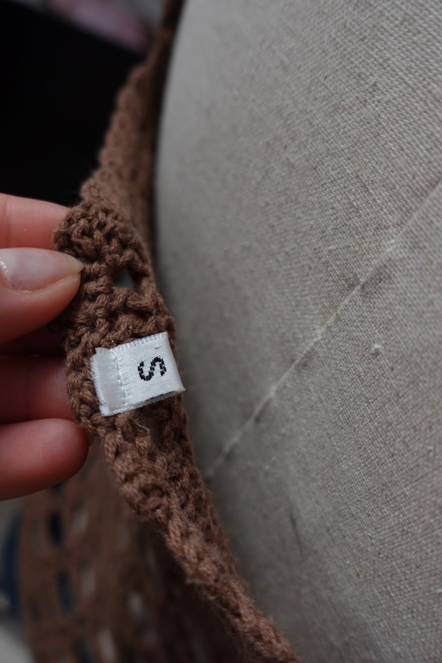 Top en crochet ajouré "Ipanema" – Marron Chocolat
